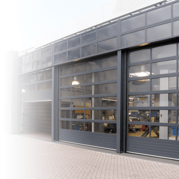 Dealership or maintenance garage? We offer an overhead door which are fully glazed.
