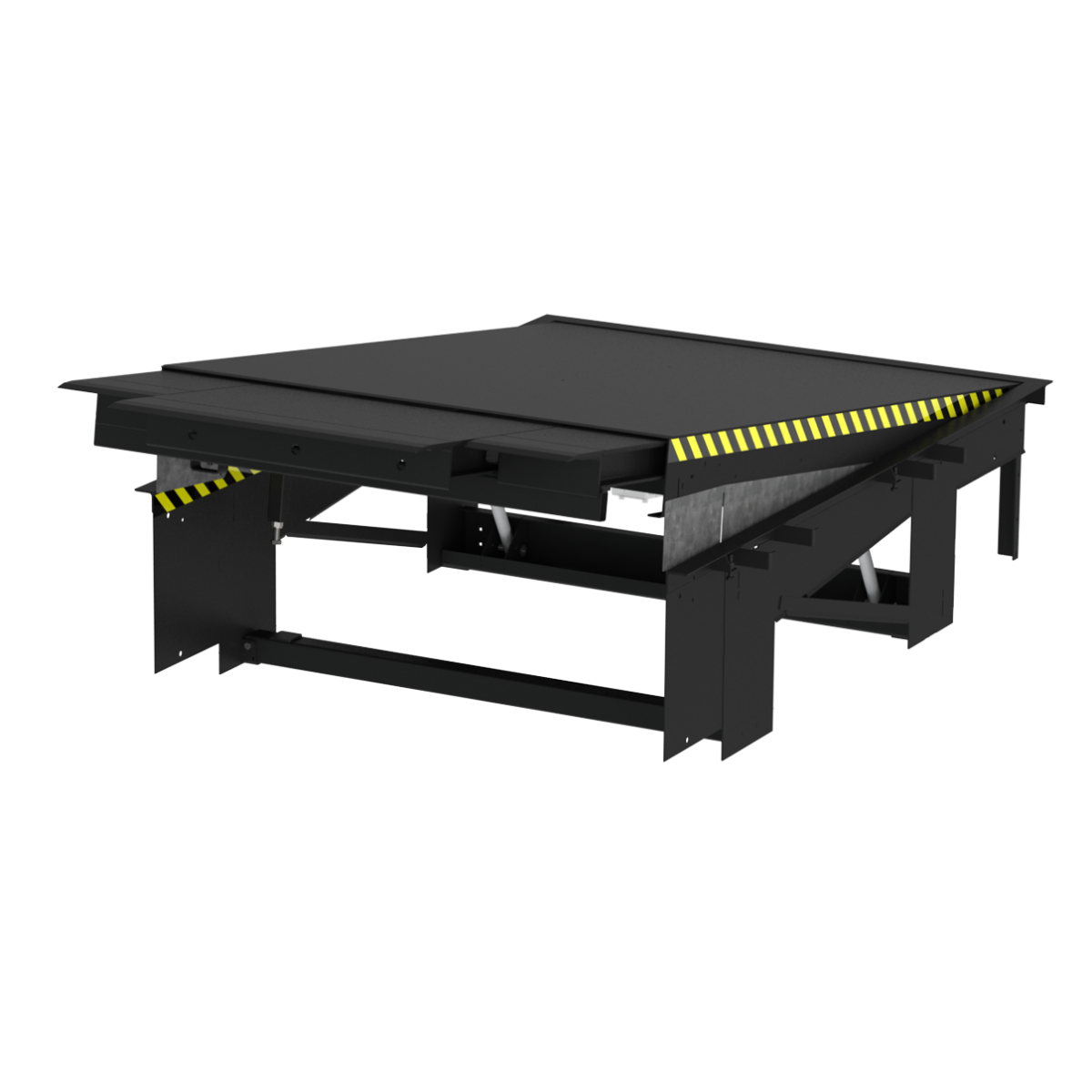 Segmented lip combi dock leveller